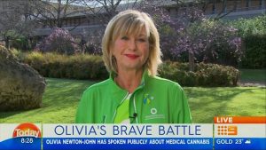 Olivia Newton-John, cannabis helping to fight cancer, marijuana research, cannabis news