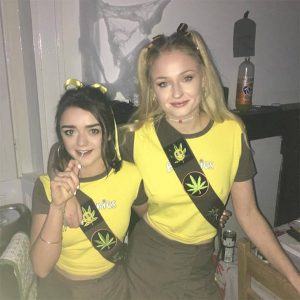 Game Of Thrones Stars Relax With Weed, Maisie Williams smokes weed, Sophie Turner smokes weed, marijuana news, celebrity stoners