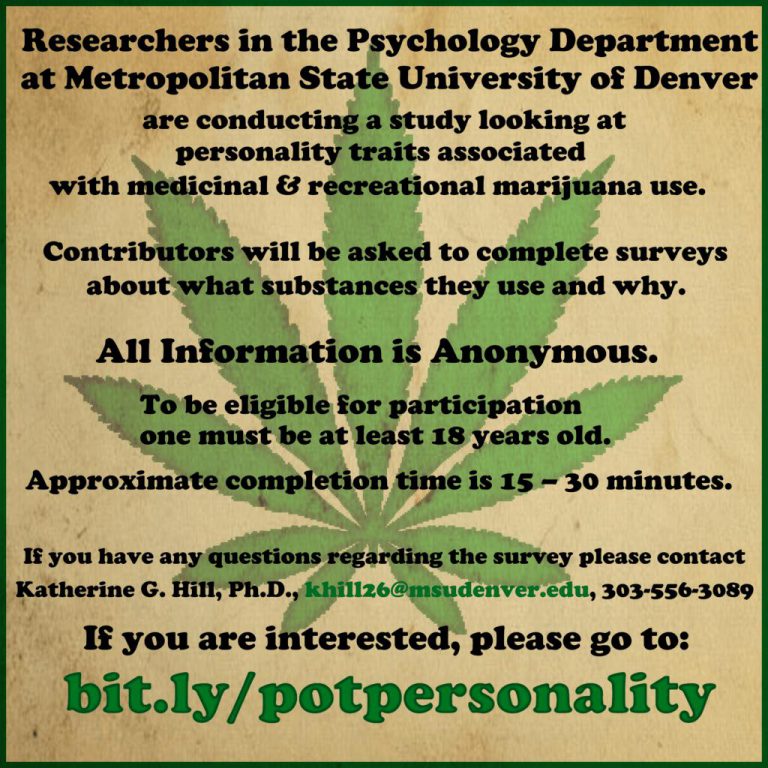 Searching for a Blunt Analysis: Cannabis Use, Personality & Addiction