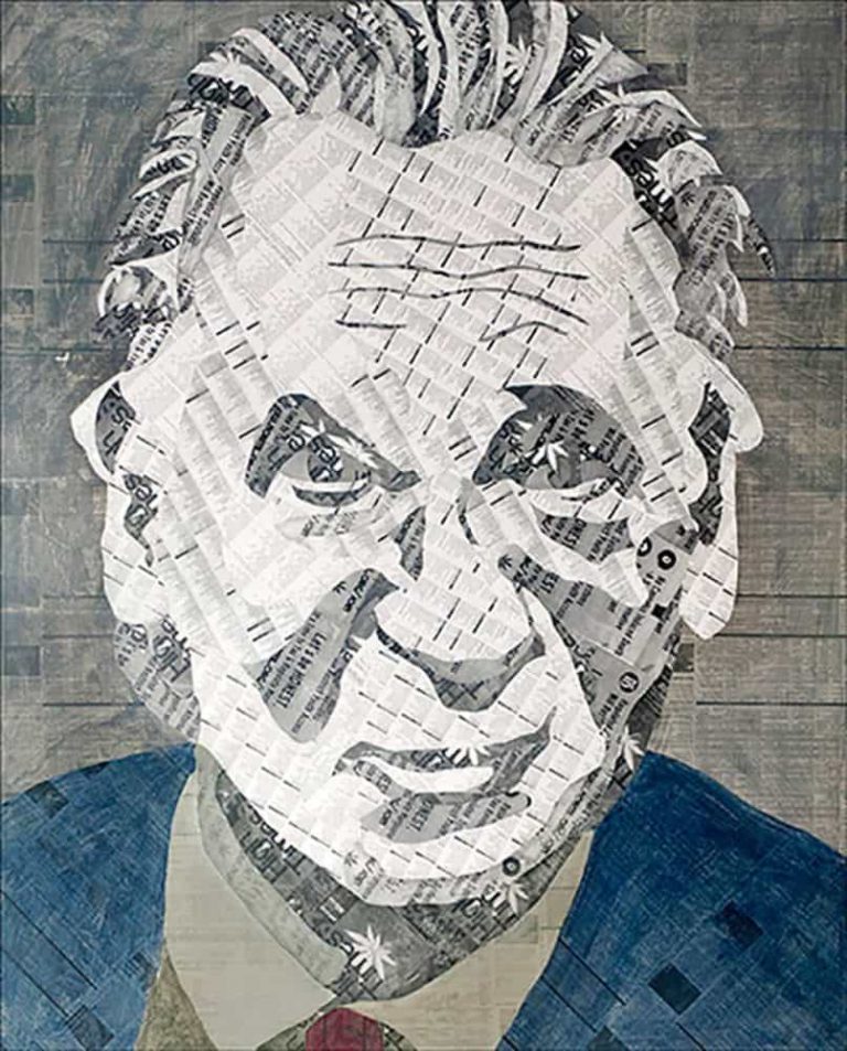 Artist Uses High Times Articles to Create Bill Maher Portrait