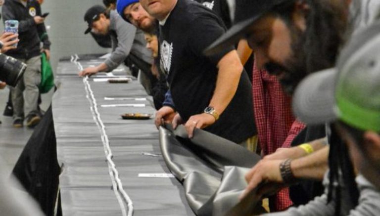Massachusetts marijuana club rolls 100-foot-long mega-spliff