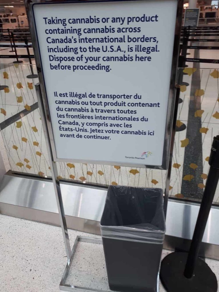 Toronto Airport Installs Cannabis “Disposal” Bins for International Travelers